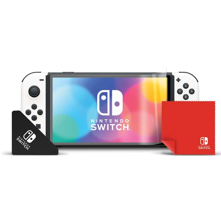 PDP Gaming Multi-Screen Protector Kit: Includes Cleaning Cloth, Applicator and 2 HD Screen Protectors for Nintendo Switch OLED