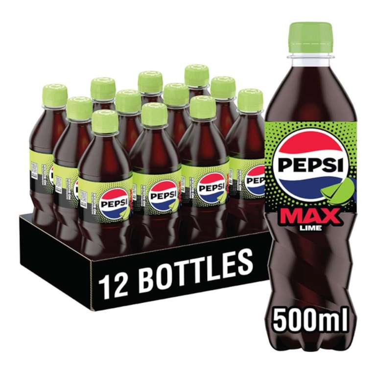 Pepsi Max Lime, 500ml (Pack of 12) - S&S £9.41