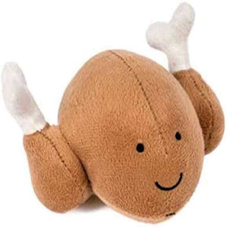 Petface Foodie Faces Roast Chicken Plush Dog Toy (Pack of 1)