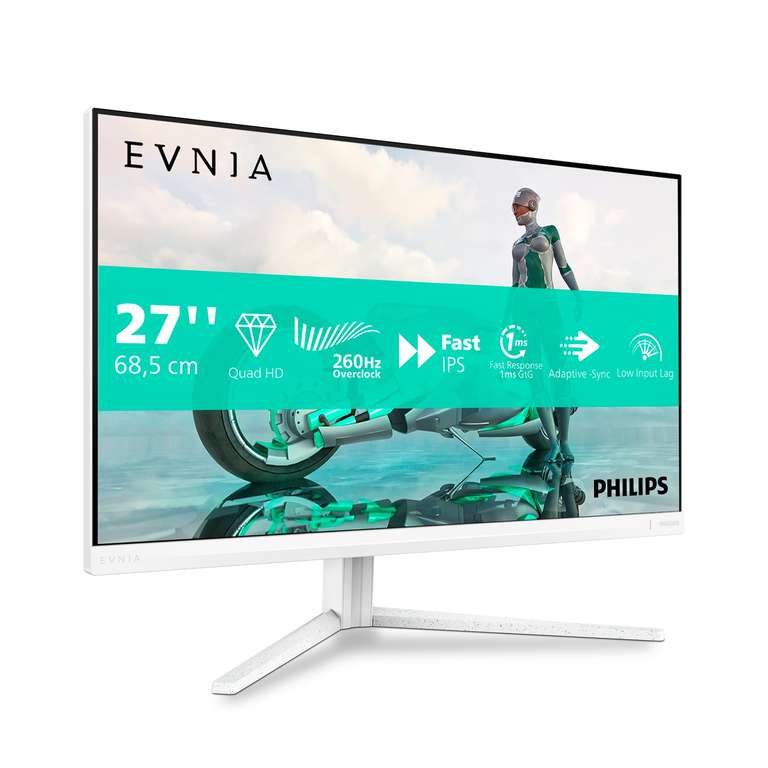 Philips 27M2N3500AM 27 inch WQHD Gaming Monitor 180Hz, Fast VA Panel, 0.5ms MPRT, Adaptive Sync, HDR10, FreeSync Premium, 2560x1440