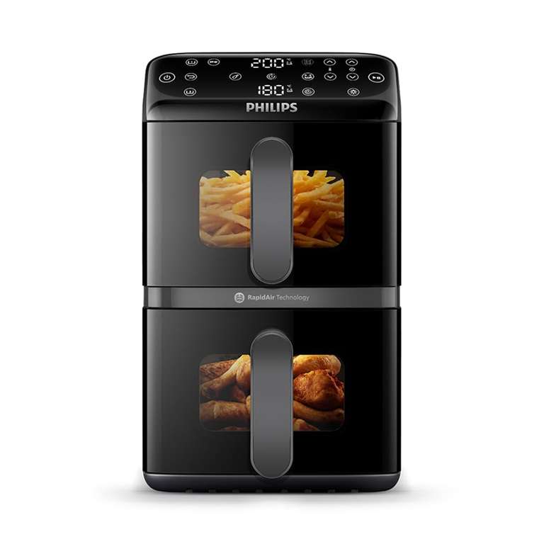 Philips 4000 Series Stacked Dual Basket Airfryer 10L