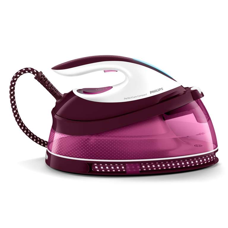 Philips PerfectCare Compact Steam Generator – 2400W, No Burns Guaranteed, 400g Steam Boost, Smooth Glide, No Temp Settings, 1.5L Tank