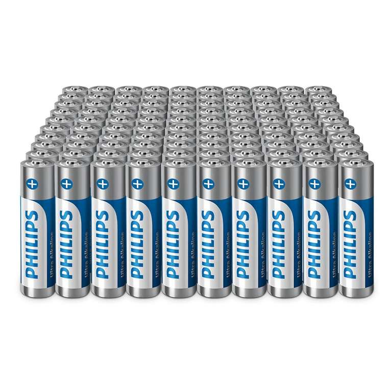 Philips Ultra AAA Alkaline AAA Batteries | 100 count