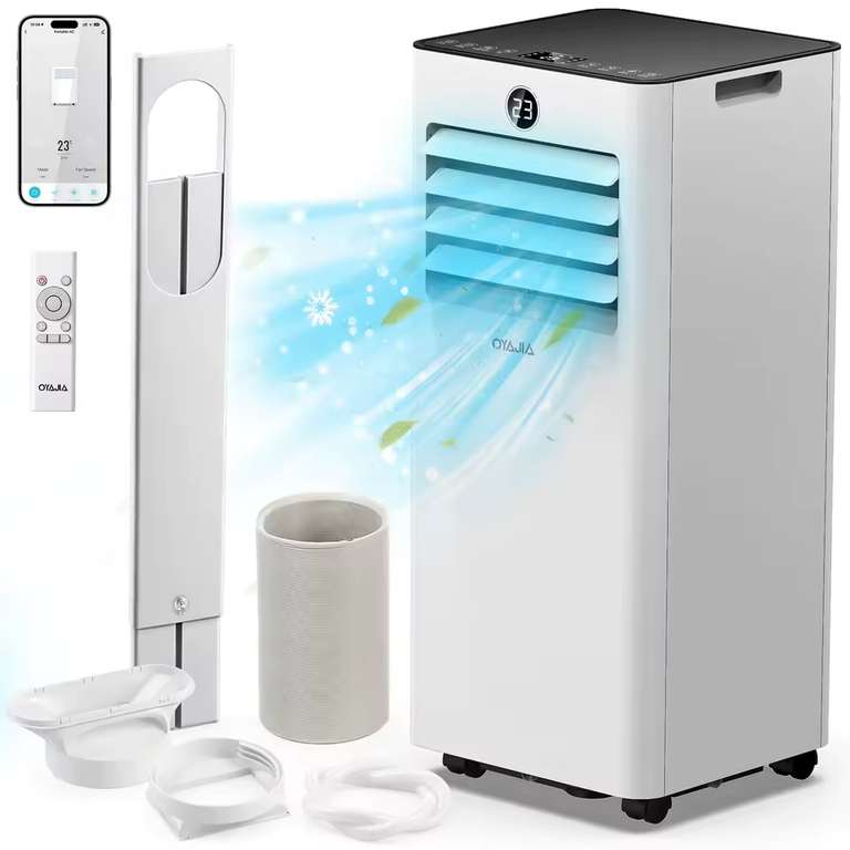 Portable Air Conditioner 9000BTU, 6-in-1 Air Conditioning Unit Sleep Mode Timer (with code) Oyajia Store