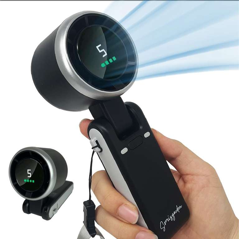 Portable Handheld Fan with Turbo Cooling,10H Cooling Mini Neck Fan,180° Rotatable Sold by MIKAYO FBA