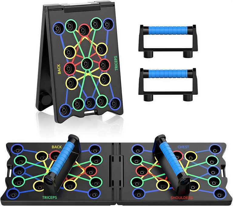Portable Push Up Board For Men & Women, 24 in1 Multi-function and Foldable Home Workout Sold by Tiantian-Shop / FBA