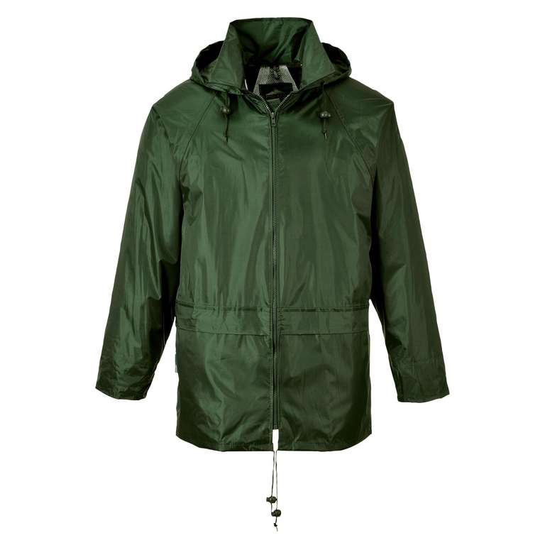 Portwest S440 Rain Jacket Long Sleeve Waterproof PVC Coated Polyester Lined