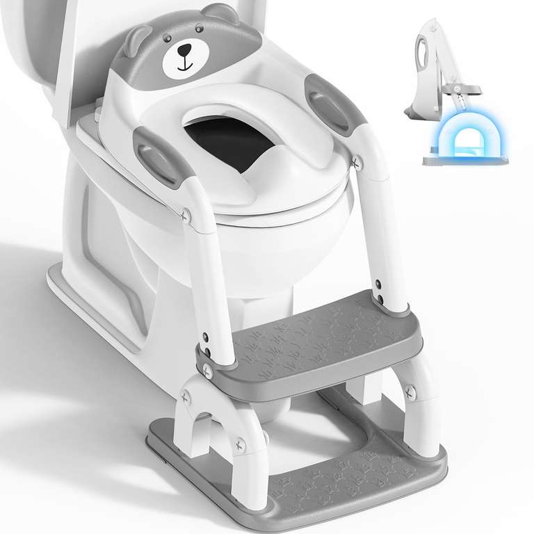 Potty training touket with steps. Various colours