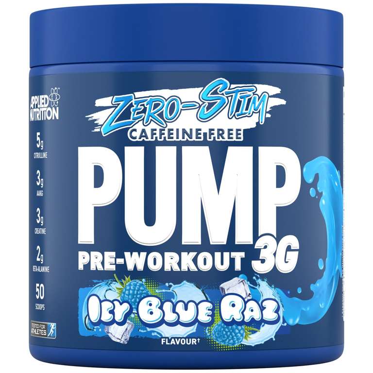 pplied Nutrition Pump Zero Pre Workout - Zero Stim, Caffeine Free, Energy & Performance 15% off coupon Subscribe & Save