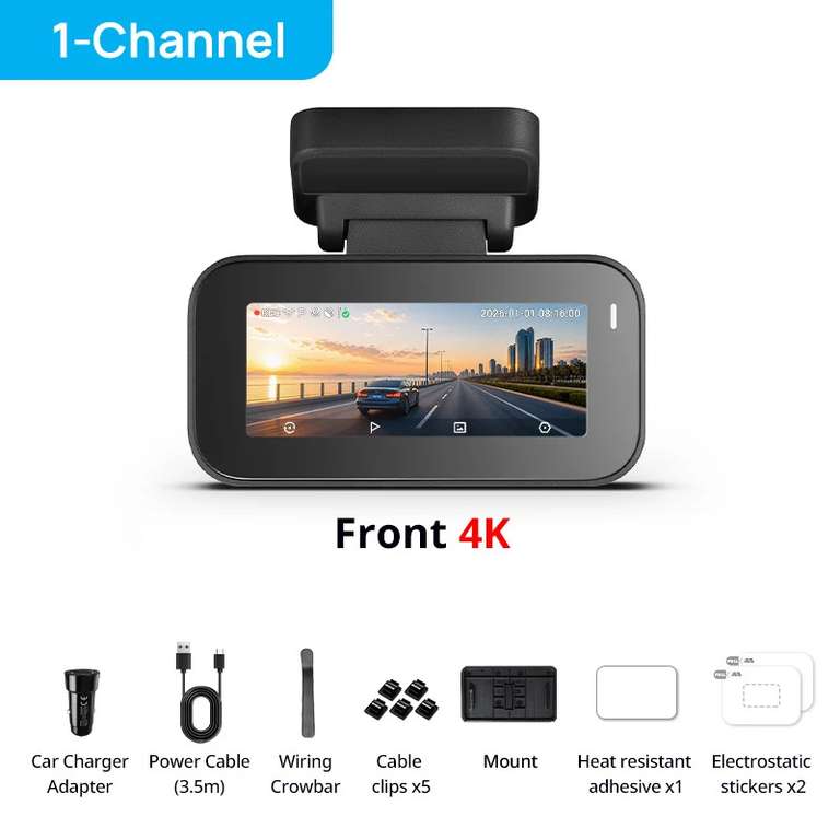 Pre order (Release on: Sep. 01 ) 70mai A900 Dash Cam –4K HDR, Night Vision, GPS, WiFi 6, w/code @ 70mai Overseas Store