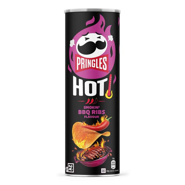 Pringles Hot Smokin BBQ Ribs Flavour 160g - £1.57 S&S