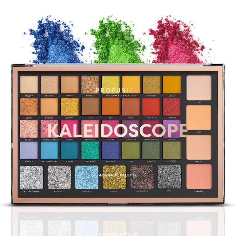 Profusion Cosmetics Moonstone 42 Shade Palette Matte Satin Shimmer Metallic Nude Smoky Eyeshadow Pallete Beauty Cosmetics Highly Pigment