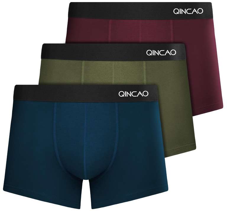 QINCAO Men's Boxer Shorts 3 Pack sizes M-3XL Sold by Qincao / FBA