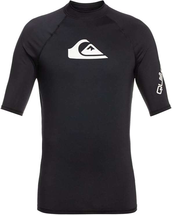 Quiksilver Men's Everyday UPF50 Surf Shirt Rashguard, Black/White - S/M/L/XL