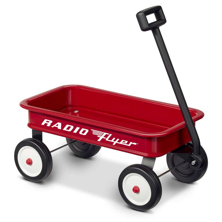 Radio Flyer My 1st Wagon, Mini Toy Pull Along Wagon with Steering Handle & Durable Wheels