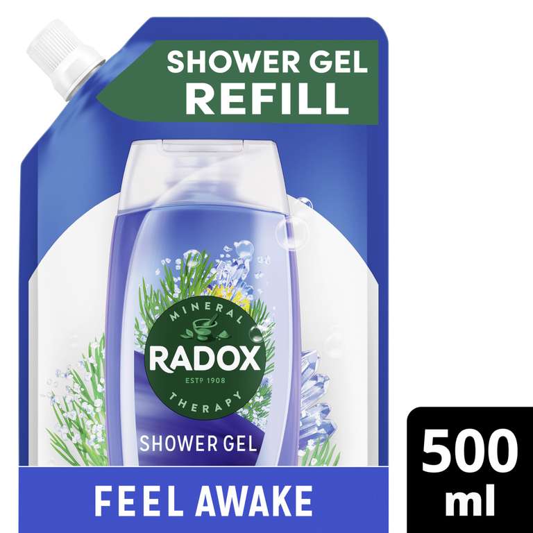 Radox Mineral Therapy Feel Awake Refill Pouch 2-in-1 Shower gel & Shampoo 10 x 500ml (£8.55 / £7.65 on S&S)