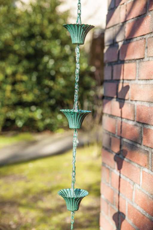 Garden Rain Chain (Verdigris)