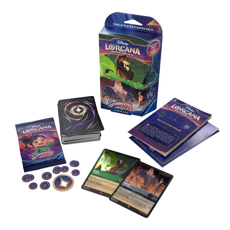 Ravensburger Disney Lorcana Trading Card Game - starter Deck A - Set 5: Shimmering Skies - Collectable TCG