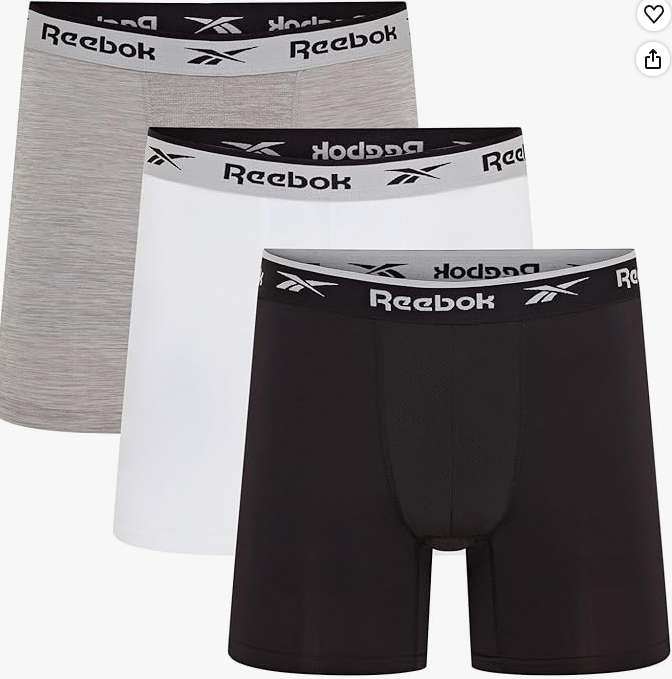 Reebok Ainslie Boxers for Men | Pack of 3 Mens Sports Trunks size S