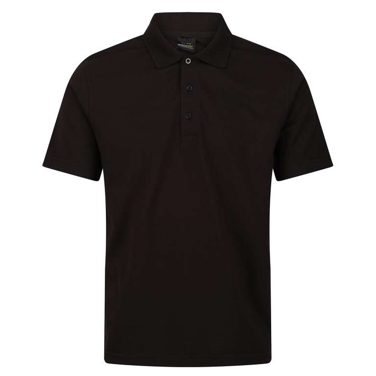 Regatta Professional Men's Pro 65/35 Short Sleeve Polo T Shirt (Black/Medium)
