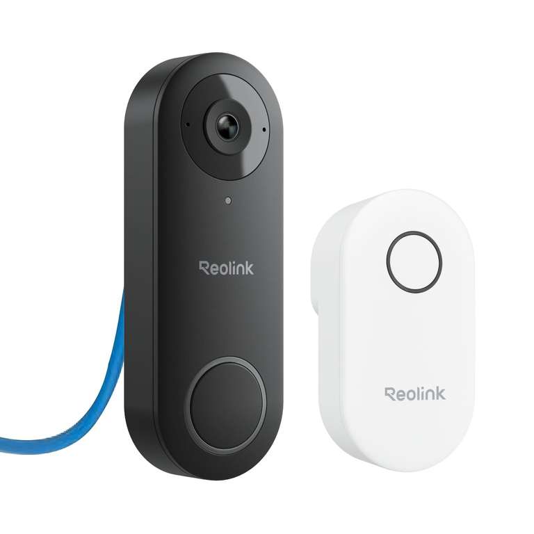 Reolink PoE Doorbell Camera Wired with Chime, 5MP Super HD Smart Video Doorbell V2 with Camera, No Subscription Required