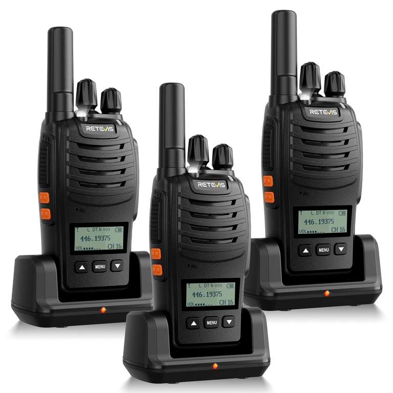 Retevis H777D Walkie Talkies 3 Pack Long Range with LCD Screen - Sold by RetevisDirect FBA