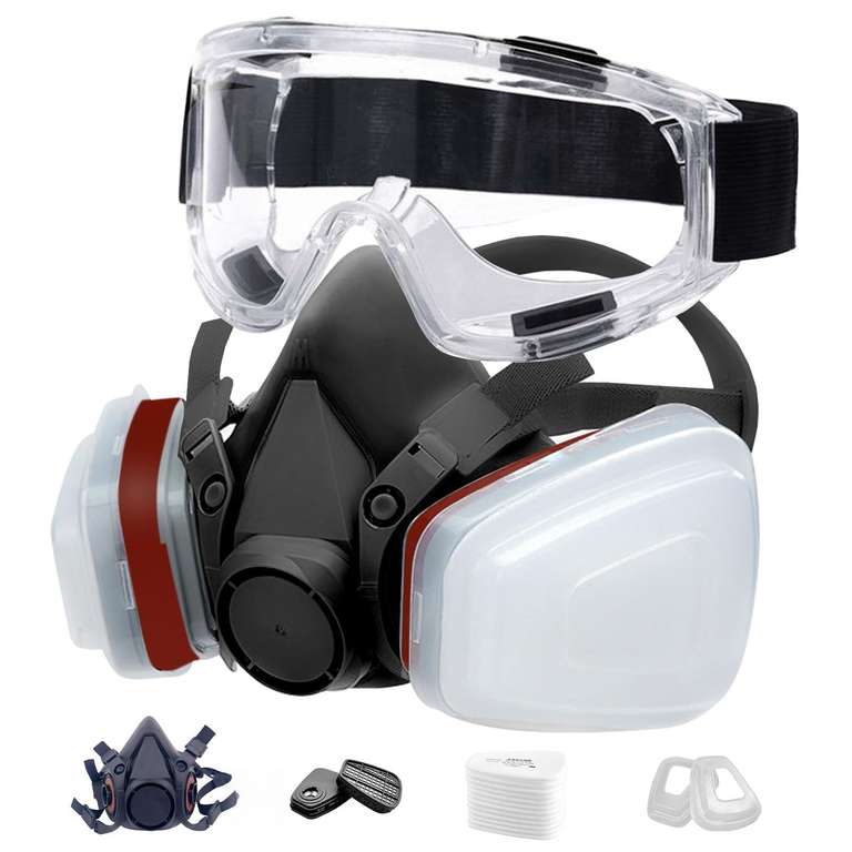 Reusable Full Face Dust Mask, Dual Filtration, 10 Replaceable Filter Pads - ShenZHEN CIRY MINGYANG LITIAN ELECTRONIC ECOMMERCE / FBA