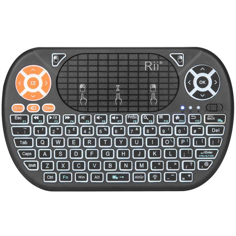 Rii Mini Keyboard with IR Remote Controller,2.4GHz Wireless Keyboard with Touchpad greetek FBA