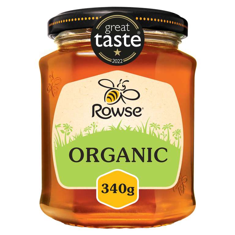Rowse Honey, Organic Honey, Runny, Jar, 100% Pure & Natural, 340g