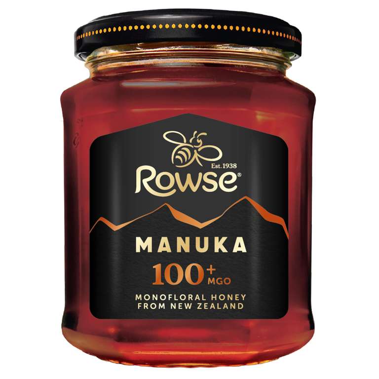 Rowse Manuka Honey, 100+ MGO, 225g Jar, Authentic New Zealand Monofloral