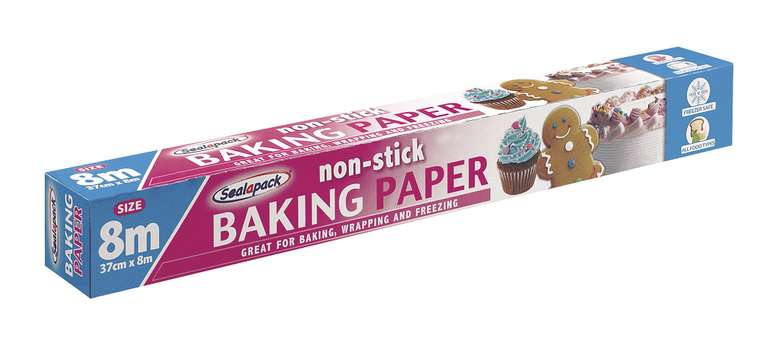 Sealapack Ready to USE Baking Paper, 37cm x 8 METRE ROLL, Brown, SAP015