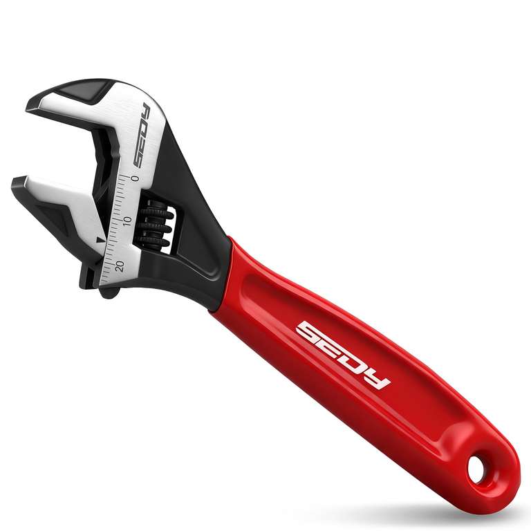 SEDY 6" Adjustable Wrench Pipe Spanner: Wide Jaw Black Oxide Wrench With Cushion Grip. Sold by SEDY FBA