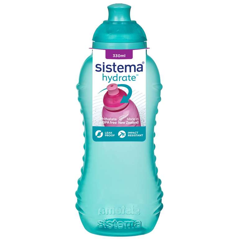 Sistema Twist 'n' Sip Squeeze Kids Water Bottle 330ml