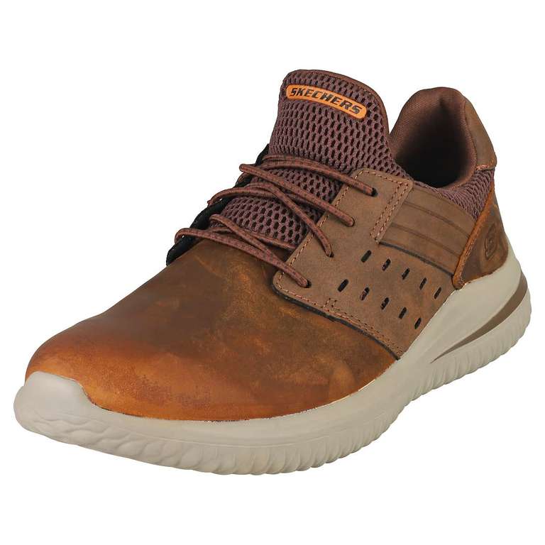 Skechers Delson 3.0 Ezra Mens Casual Trainers in Dark Brown