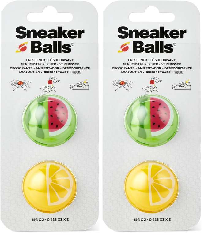 Sneaker Balls Shoe Deodorizer Balls Watermelon/Lemon - Pack of 4