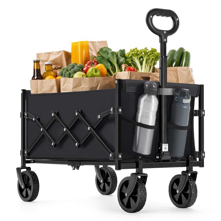 SONGMICS Festival Trolley on Wheels, 90 L Foldable Camping Cart - Sold & Shipped by SONGMICS HOME UK