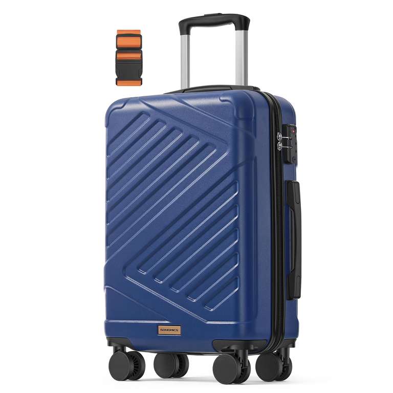 SONGMICS Hard Shell Suitcase, ABS Luggage Trolley with TSA Lock, 20 Inch