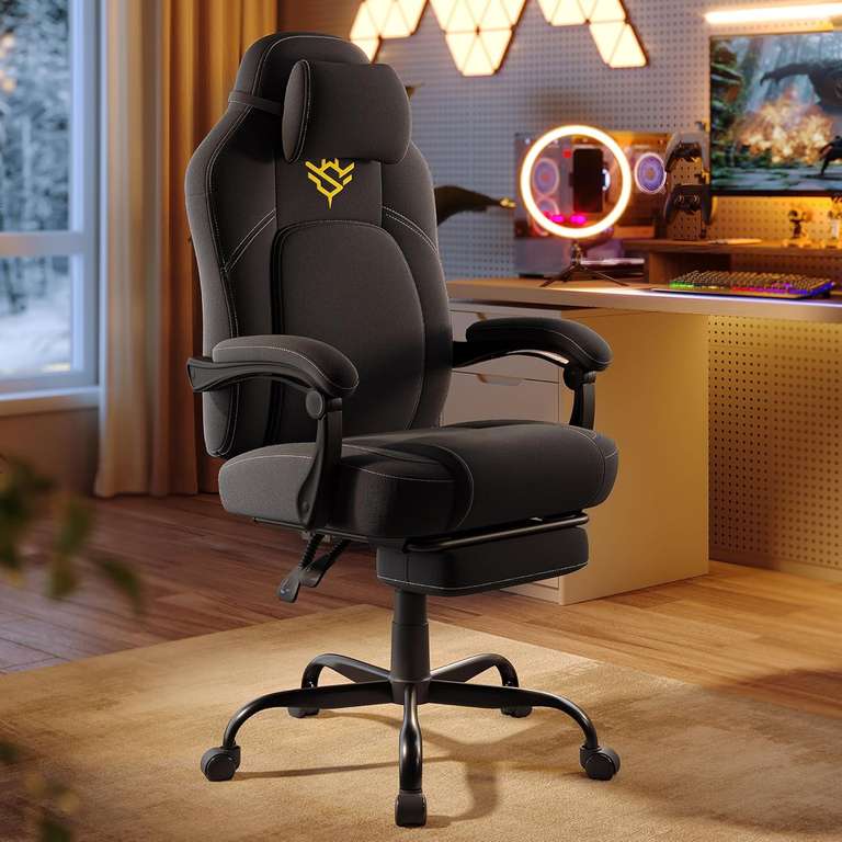 Songmics Home Ergonomic Gaming Chair with Extendable Footrest (Prime Exclusive)