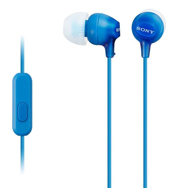 Sony MDREX15AP, Blue EX-series Headphones with Cable Driver