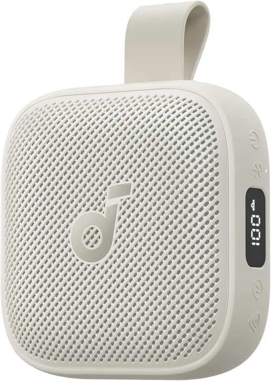 soundcore Boom Go 3i Portable Bluetooth Speaker by Anker, 24H Playtime, 15W Punchy Sound, beige, pink - AnkerDirect FBA