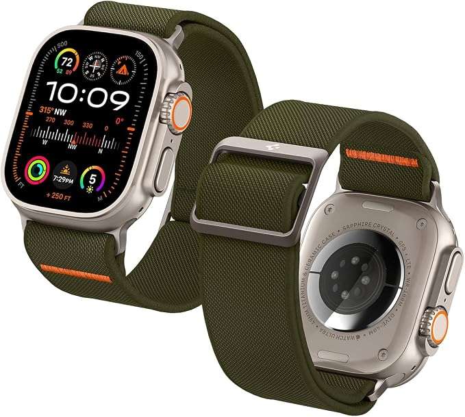 Spigen Lite Fit Ultra Strap Compatible with Apple Watch Band - Khaki - Sold by Spigen EU FBA