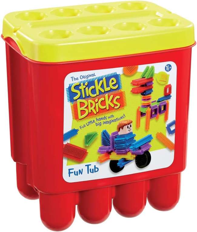 Stickle Bricks Fun Tub - Inspire Creativity and Motor Skills, Safe and Durable Construction Toy