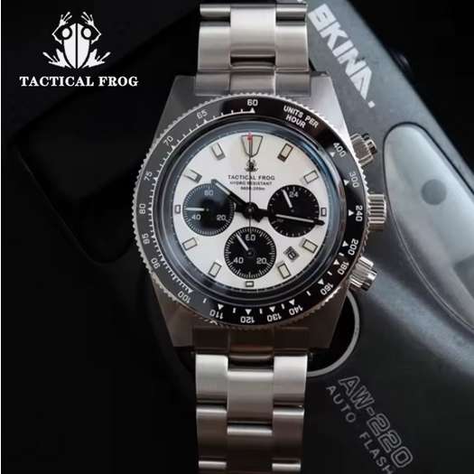 Tactical Frog TF04 Chronograph Watch ( Seiko VS75 Solar Quartz Movement / Sapphire Glass ) w/code@OLEVS Watches Store