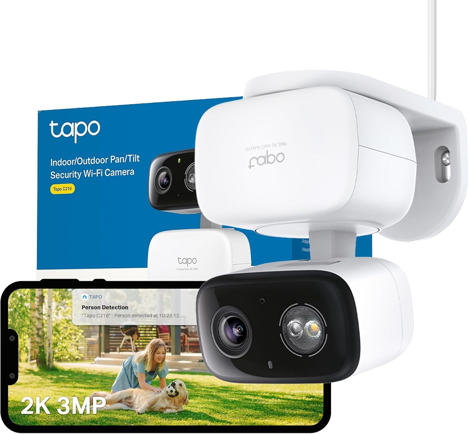 Tapo C216 2K 3MP Outdoor Camera 360°Pan/Tilt