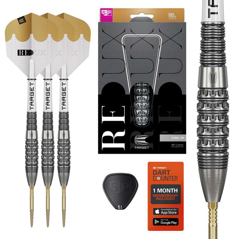 Target Darts Redux 90% Tungsten Swiss Point Steel Tip Dart Set 23g/Barrel 02 - Sold by Target Darts FBA