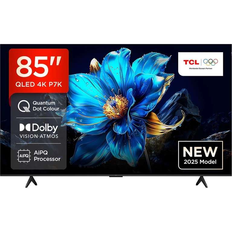 TCL 85P7K-UK 85 Inch QLED 4K Ultra HD Smart TV Bluetooth WiFi With Code Sold By ao outlet