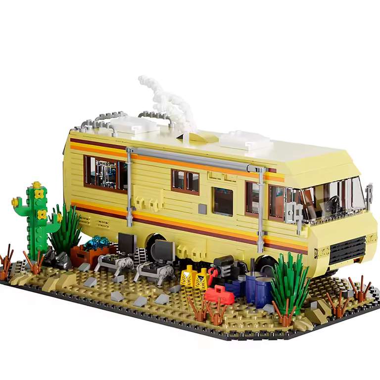 Technical Breaking Bad RV Adventure Camper Bus Car Model Building Blocks (with code) - YC Building Block Toys Store