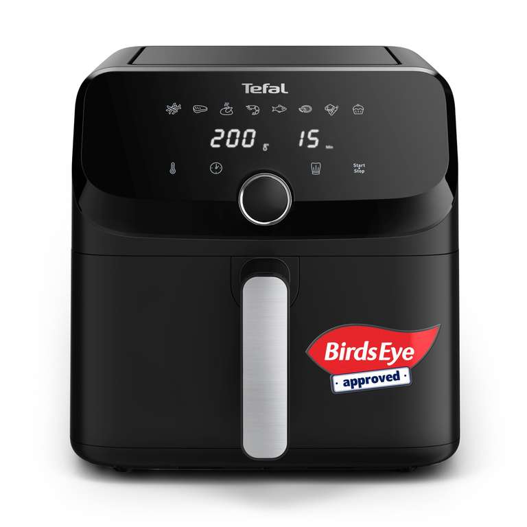 Tefal Easy Fry Mega 7.5L Air Fryer, 8 Programs, Compact, Black