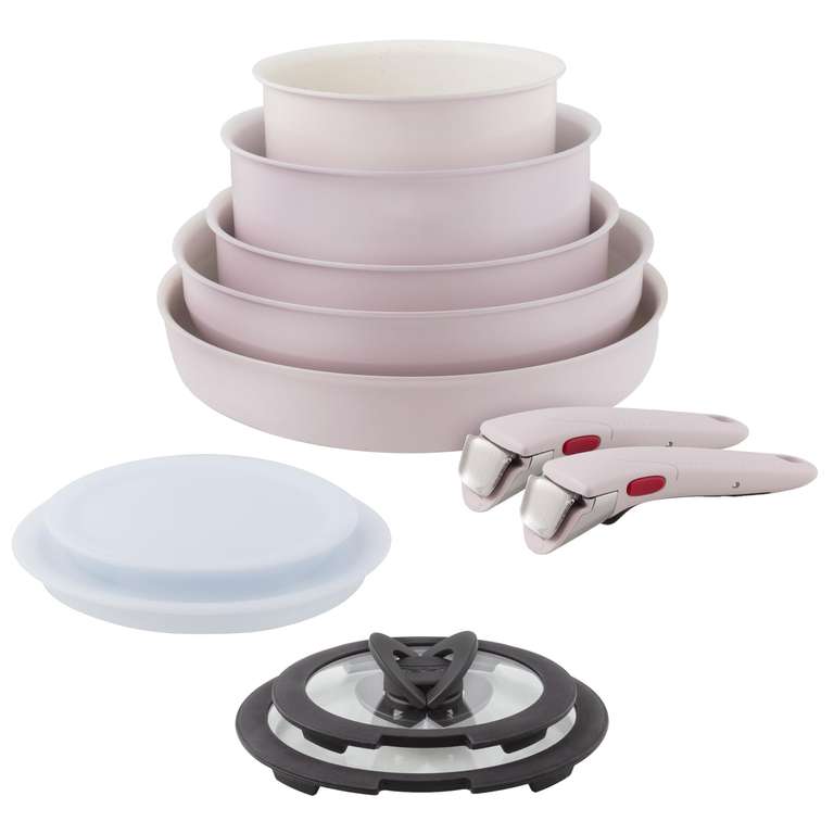 Tefal Ingenio Serenity 11-Piece Cookware Set - Pink