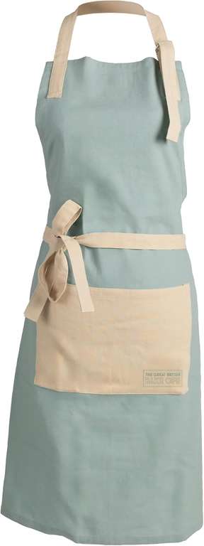 The Great British Bake Off Cotton Chef Apron Official GBBO Logo, Duck Egg Blue, One Size